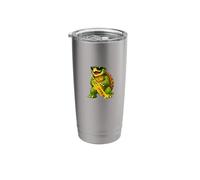 Funny Alligator Snapping Turtle Playing Trumpet Stainless Steel Insulated Tumbler