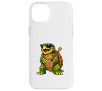 Funny Alligator Snapping Turtle Playing Ukulele Case for iPhone 14 Plus