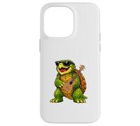 Funny Alligator Snapping Turtle Playing Ukulele Case for iPhone 14 Pro Max