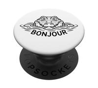 Funny Alligators Croc - Crocodiles Gator Bonjour Meme PopSockets Adhesive PopGrip