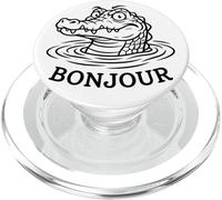 Funny Alligators Croc - Crocodiles Gator Bonjour Meme PopSockets PopGrip for MagSafe