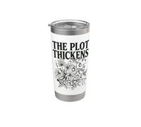 Funny Allotment The Plot Thickens Gardener Humor Gift Stainless Steel Insulated Tumbler