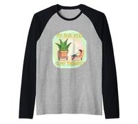 Funny Aloe Vera Plant Quote - My Aloe Vera Is My Therapist D Raglan Baseball Tee