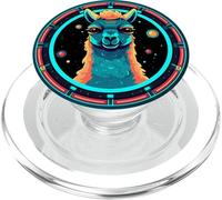 Funny Alpaca Colorful Space Astronaut Animals PopSockets PopGrip for MagSafe