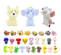 Funny Alpaca Elephant Cattle Pinch Stress Relief Toys, 3pc Animals Eye Popping Worm Stress Fidget Hand Squishy Squeeze Toys for Kids Adult Autistic Birthday Gift, Christmas Stocking Fillers