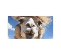 Funny Alpaca Llama Desk Mat Waterproof Writing Mouse Pad Large Office Desk Pad Protector Non-Slip Laptop Desk Protector Desk Blotter Rubber Keyboard Mat for Work Home Decor 12" X 24"