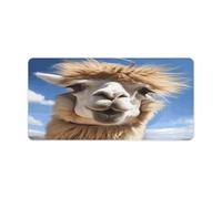 Funny Alpaca Llama Desk Pad Large Washable Desk Mat Non-Slip Rubber Base Smooth Surface Mouse Pads Generic Keyboard Pad Portable Desk Protector for Laptop Computer Mat