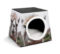 Funny Alpaca Llama Pet Hut Comfortable Nest for Pets Space Capsule Warm Soft Indoor Pet Shelter Space Pet House for Indoor Cats Small Dogs and Medium Animal