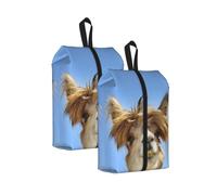 Funny Alpaca Llama Print Waterproof Shoe Bag Travel Bag with Carry Strap Storage Bag Versatile Cosmetic Bag-2pcs