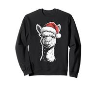 Funny Alpaca Santa Hat Christmas Llama Animal Xmas Sweatshirt