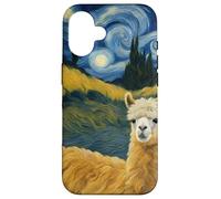 Funny Alpaca Shirt Alpacas Van Starry Night Painting Alpaca Case for iPhone 16