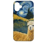 Funny Alpaca Shirt Alpacas Van Starry Night Painting Alpaca Case for iPhone 16 Plus