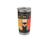 Funny Alpaca Wearing Sunglasses Periodic Table Retro Science Stainless Steel Insulated Tumbler