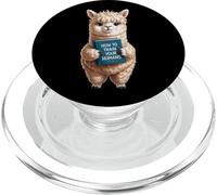 Funny alpaca with book, how to train your humans, perfect PopSockets PopGrip for MagSafe