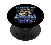 Funny Alpha Wolf Go Away Kitten Dont See Daddy Werewolf Meme PopSockets Adhesive PopGrip