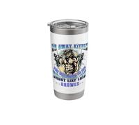Funny Alpha Wolf Go Away Kitten Dont See Daddy Werewolf Meme Stainless Steel Insulated Tumbler