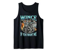 Funny Alpha Wolf Meme Wince If You Want Me Bootleg Wolves Tank Top