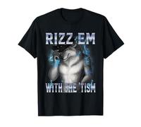 Funny Alpha Wolf Rizz'em with The Tism 90s Unhinged Werewolf T-Shirt