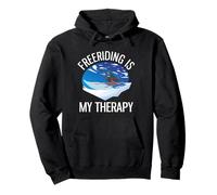 Funny Alpine Skiing Freeriding Is My Therapy Pullover Hoodie