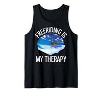 Funny Alpine Skiing Freeriding is My Therapy Tank Top