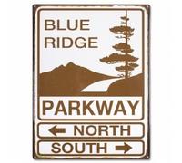 Funny Aluminum Tin Sign Blue Ridge Parkway for Home Coffee 12x8 inch