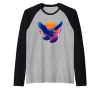 Funny America Game Day Football Shirt Retro Fans Raglan Baseball Tee