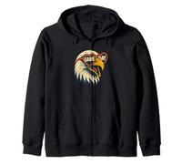 Funny America Game Day Football Shirt Retro Sports Fans Zip Hoodie