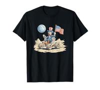 Funny America on Moon with Vehicle Costume T-Shirt