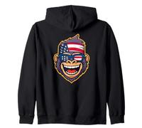Funny American Beast Gorilla Fitness Gym Influencer Zip Hoodie