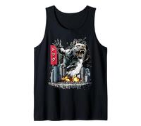 Funny American Bull Terrier Dog Kaiju Monster Japanese Tank Top