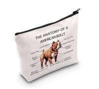 Funny American Bully Lovers Gifts The Anatomy of A American Bully Clever Minds Cosmetic Bags American Bully Veterinary Mom Travel Toiletry Bags (American Bully)