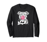 Funny American Bully Portrait Dogs mom Bulldog Dog Long Sleeve T-Shirt