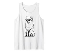 Funny American Eskimo Dog with Sunglasses Eskie Tank Top