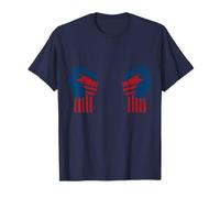 Funny American Flag Fist Breast Boobies Titties T-Shirt