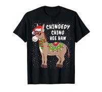 Funny American Italian Xmas Gift Christmas Donkey T-Shirt
