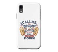 Funny American Patriotic Hot Dog Design- Call Me The Vet Case for iPhone XR