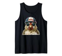 Funny American Rooster Tee Design Retro Vintage Chicken Tank Top