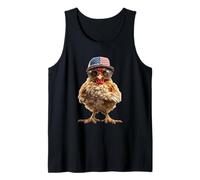 Funny American Rooster Tee Design Retro Vintage Chicken Tank Top