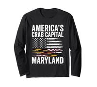Funny America's Crab Capital Maryland Quote Old Line State Long Sleeve T-Shirt