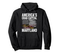 Funny America's Crab Capital Maryland Quote Old Line State Pullover Hoodie