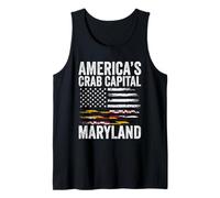 Funny America's Crab Capital Maryland Quote Old Line State Tank Top