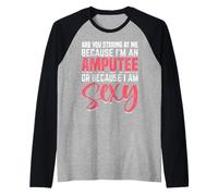 Funny Amputee Limb Loss and Limb Difference Awareness Raglan Baseball Tee