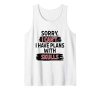 Funny Anatomy and Forensic Science Lover Skulls Joke Tank Top