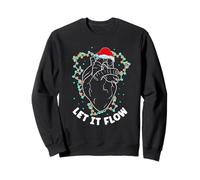 Funny Anatomy Heart Cardiac Nurse Santa Hat Xmas Sweatshirt