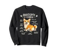 Funny Anatomy of A Corgi Dog Lover Doggo Pet Owner Humor Sweatshirt