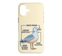 Funny Anatomy Of A Mom Seagull Parenting Humor Case for iPhone 16 Plus