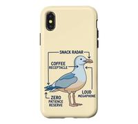 Funny Anatomy Of A Mom Seagull Parenting Humor Case for iPhone X/XS