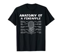 Funny Anatomy Of A Pineapple Ananas Upside Down Pineapple T-Shirt