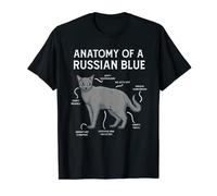 Funny Anatomy Of A Russian Blue Cat T-Shirt