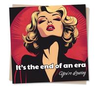 Funny and Dramatic Leaving Card For Colleague - It's The End Of An Era - Leaving Goodbye Card For Music Fans, Women, Men